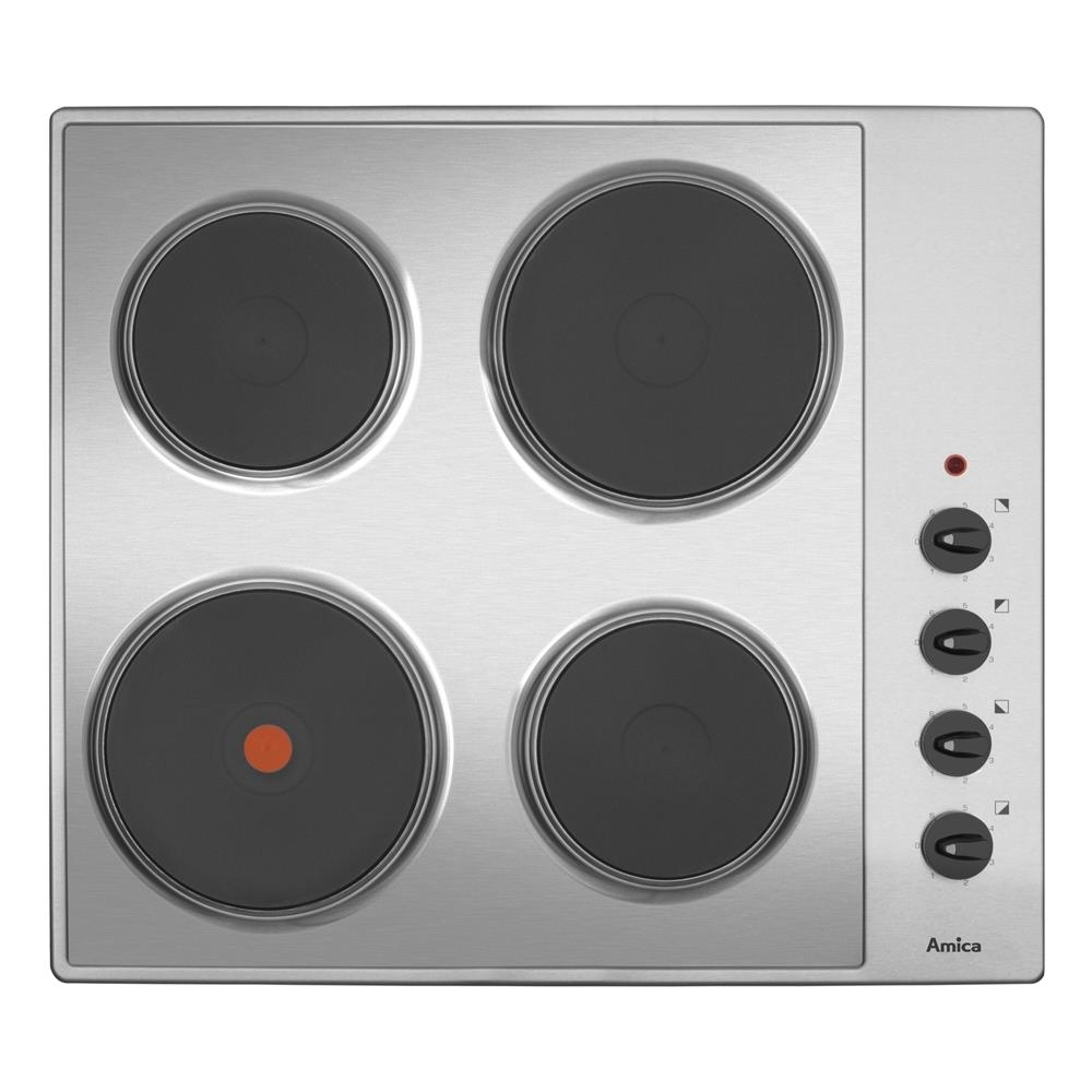 amica ahe6000ss 60cm 4 zone solid plate hob