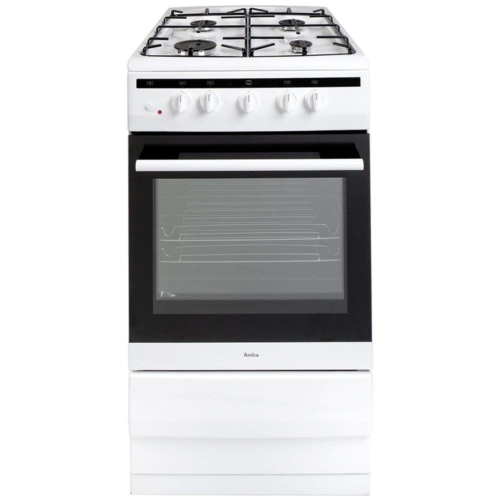 amica 508gg5w 50cm gas oven and gas hob