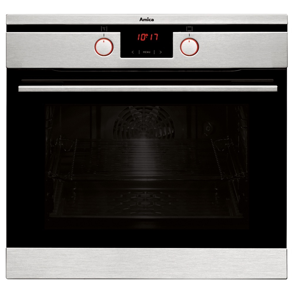 amica asc460ss pyrolytic multifunction oven with soft close door in stainless steel