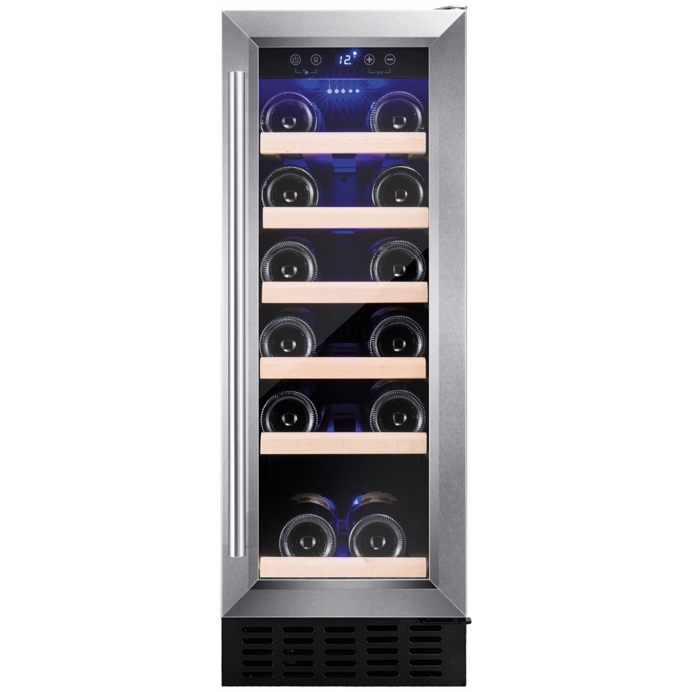 amica awc300ss freestanding slimline wine cooler