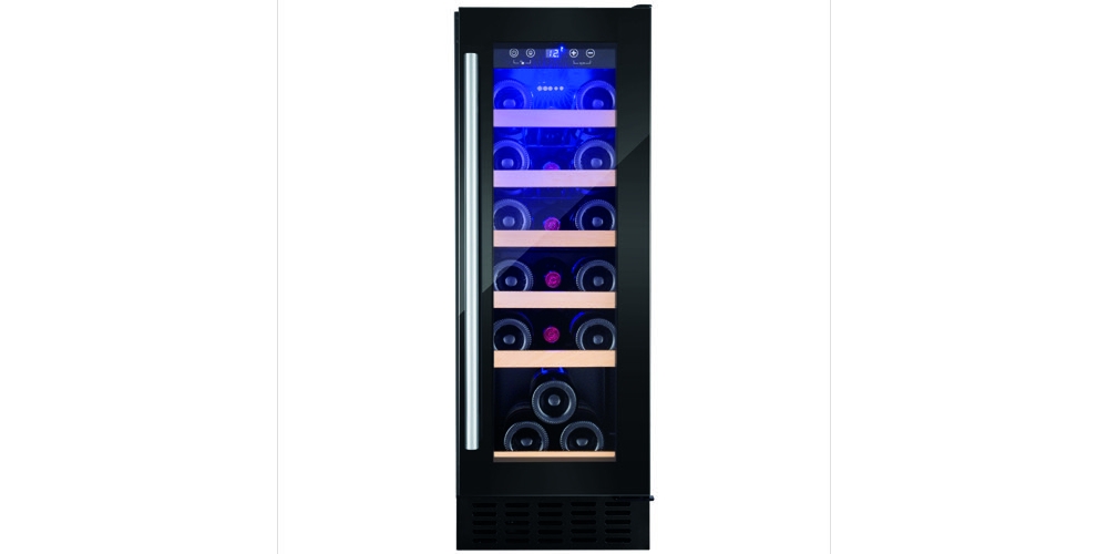 amica awc300bl freestanding slimline wine cooler