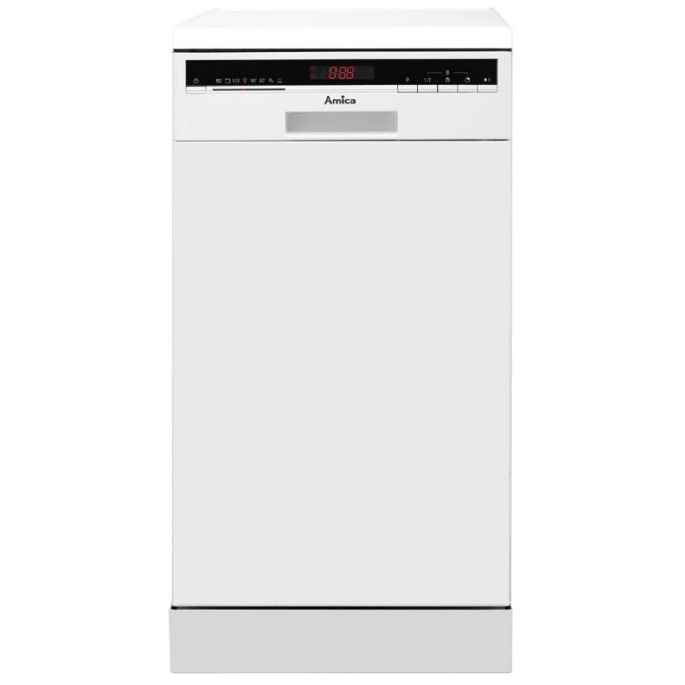 amica zwm428w 45cm freestanding dishwasher in white a++ rating