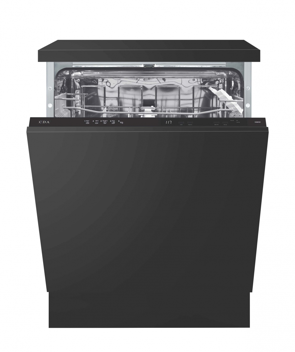 cda cdi6121integrated 60cm dishwasher, 13 place settings, 5 programmes