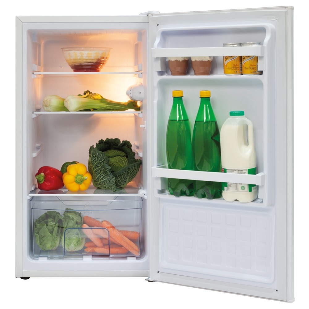 amica fc1004 45cm undercounter fridge in white