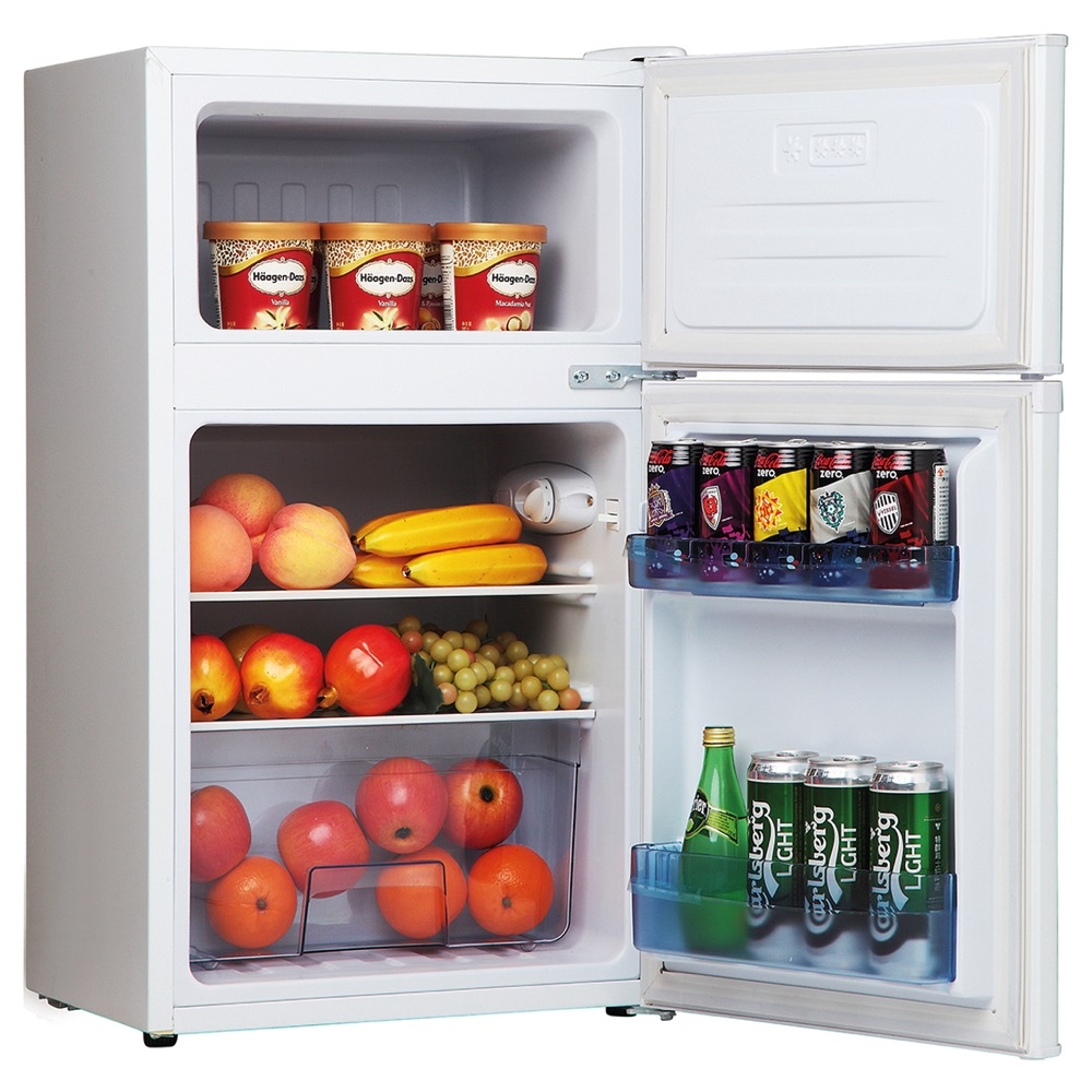 amica fd1714 50cm wide 85cm high fridge freezer in white