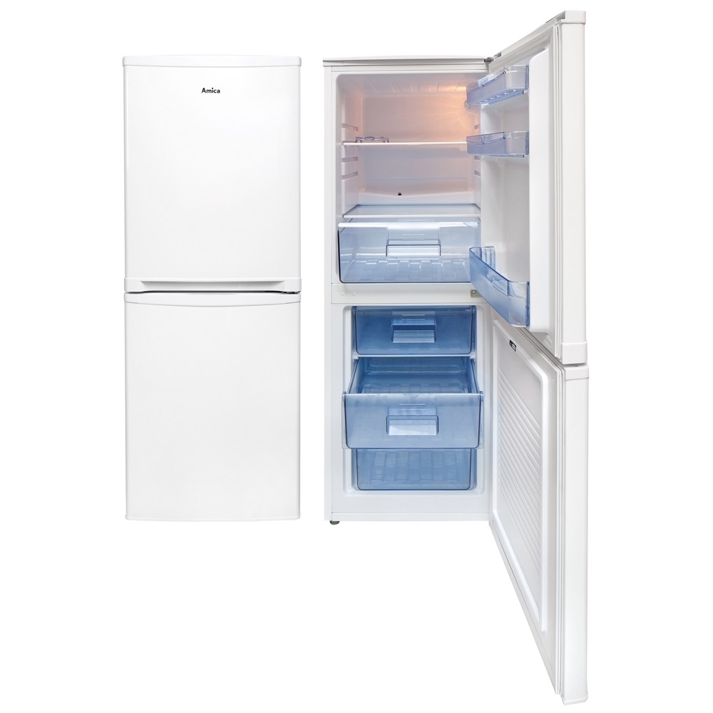 amica fk1964 50cm wide 1230cm high fridge freezer in white