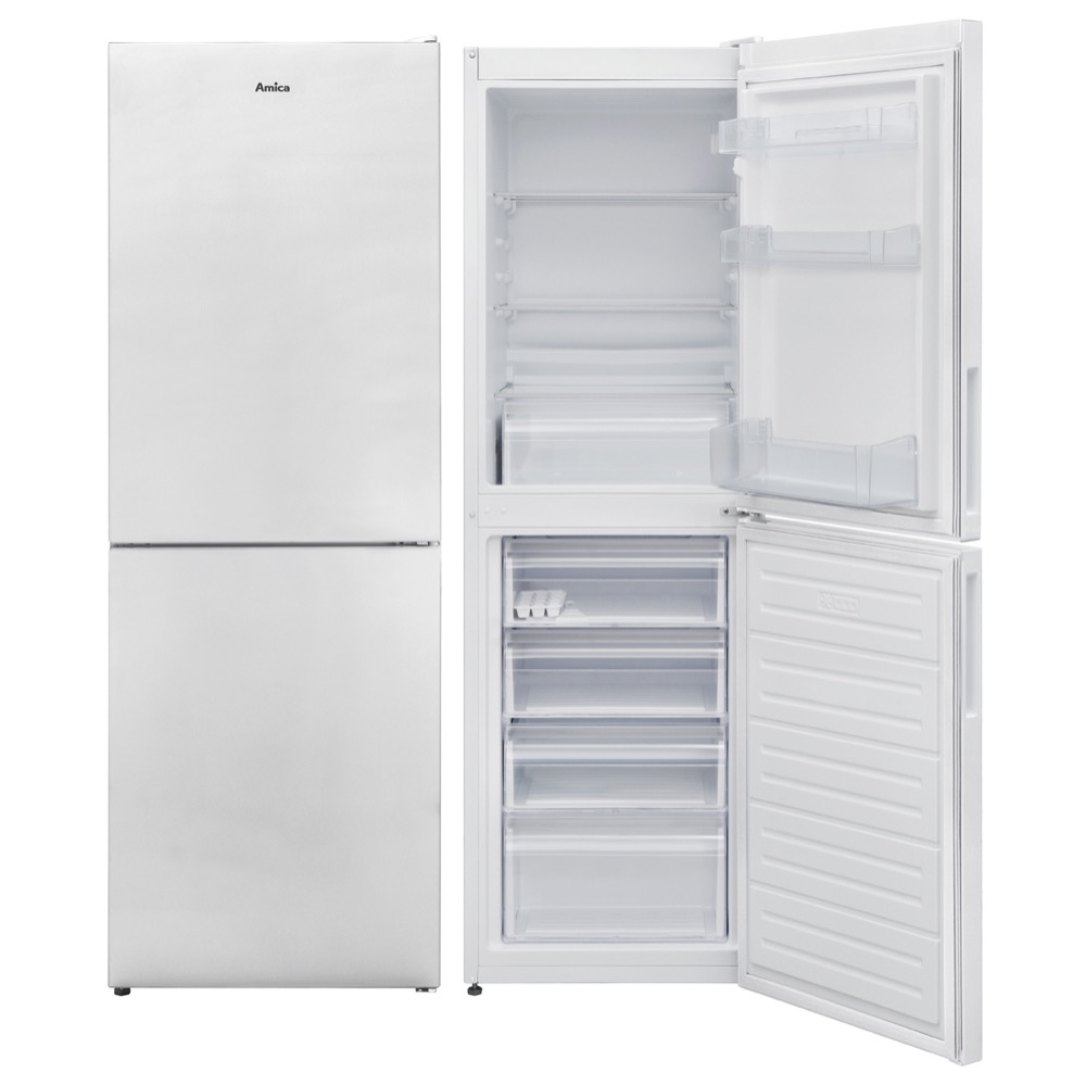 amica fk2623 55cm wide 166cm high fridge freezer in white