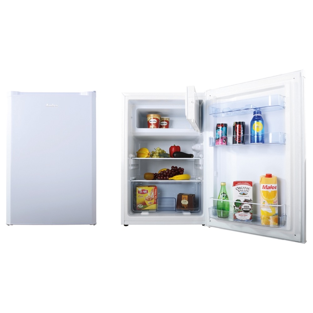 amica fm1333 55cm freestanding larder fridge with ice box in white