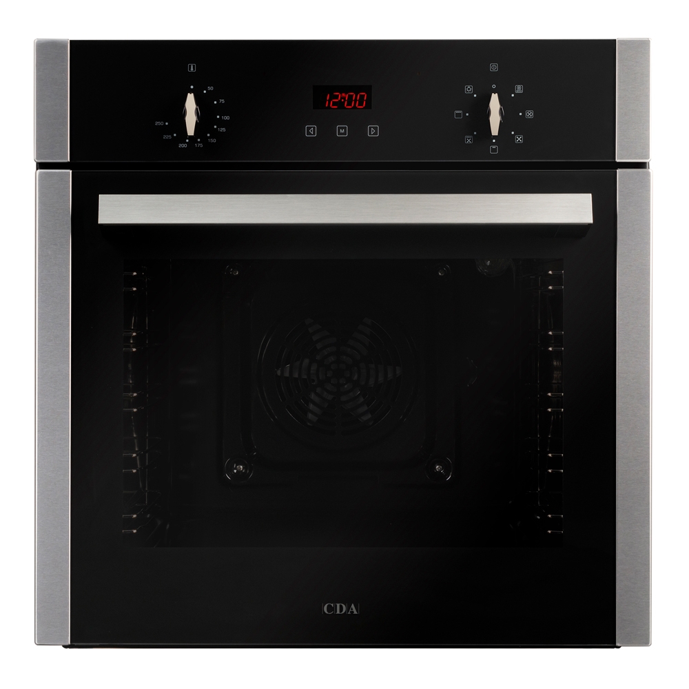 cda sc223ss single electric oven in stainless steel with timer