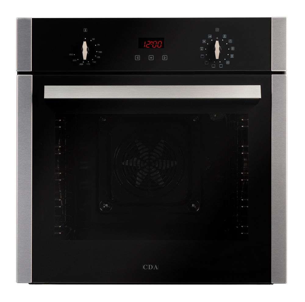 cda sc300ss single 12 function electric oven in stainless steel with timer