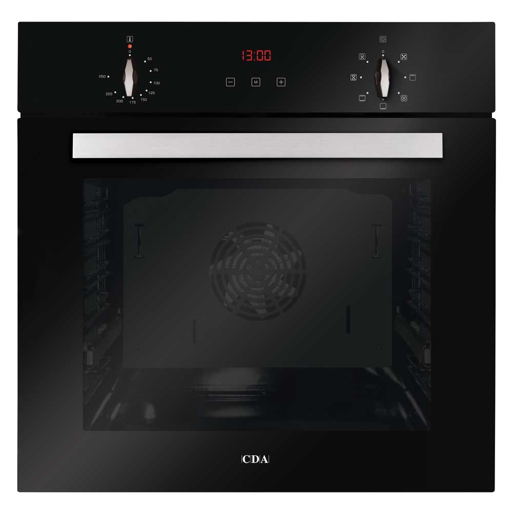 cda sk320bl 7 function single electric oven in black