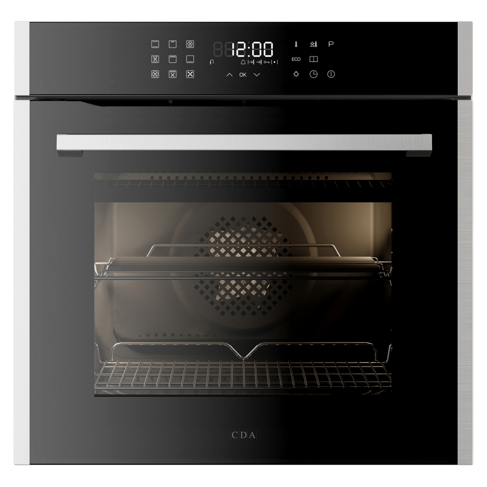 cda sl570ss single multifunction pyrolytic oven in stainless steel