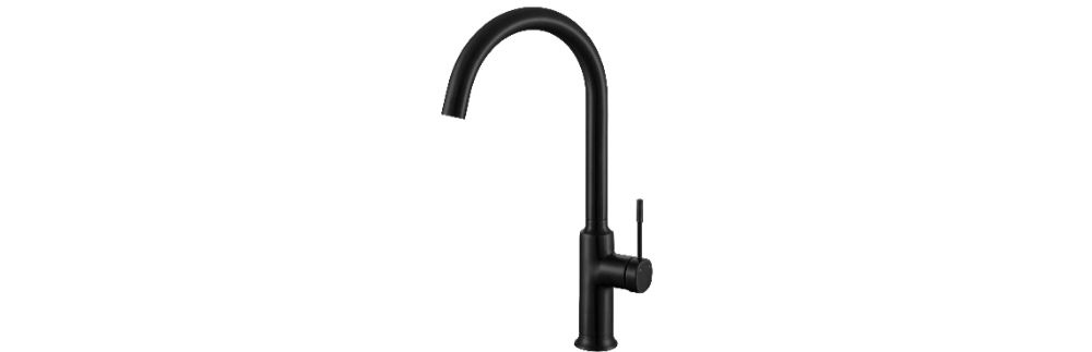 cda tcc5bl swan neck tap in black