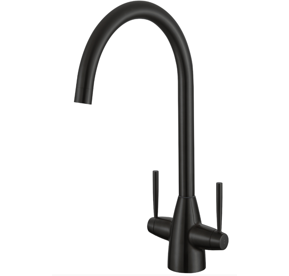 cda tcc7bl twin lever tap in black