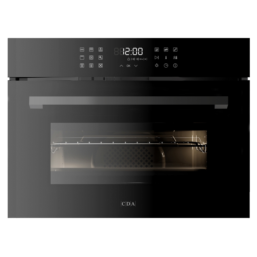 cda vk903bl compact microwave, grill and fan oven in black - matches sl range