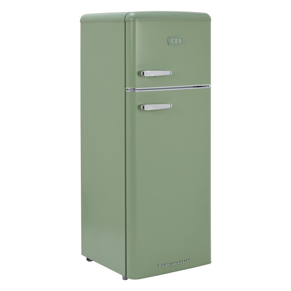 cda betty meadow retro 55cm freestanding top mount fridge freezer