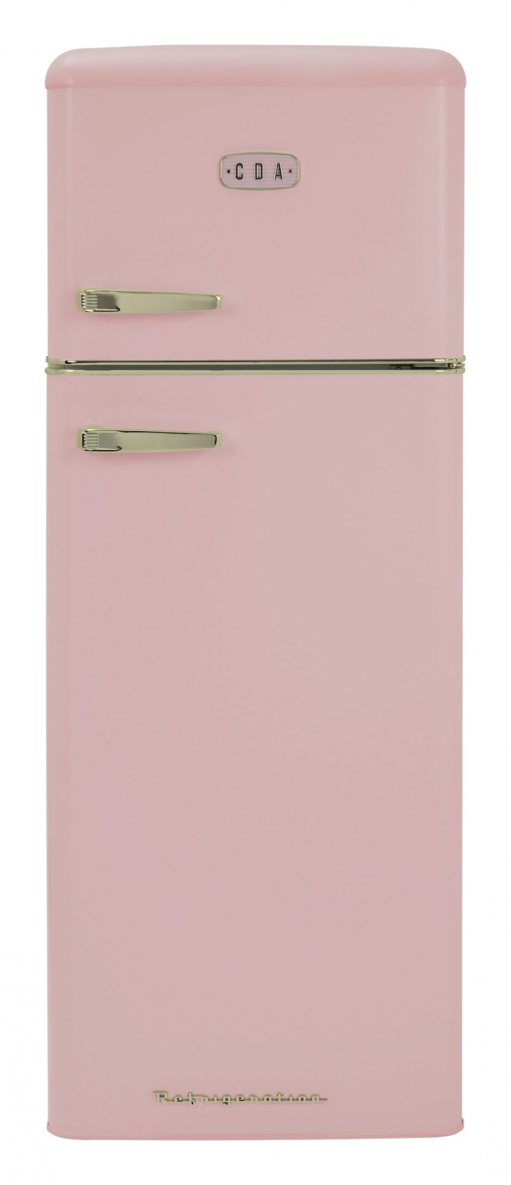cda betty tea rose retro 55cm freestanding top mount fridge freezer