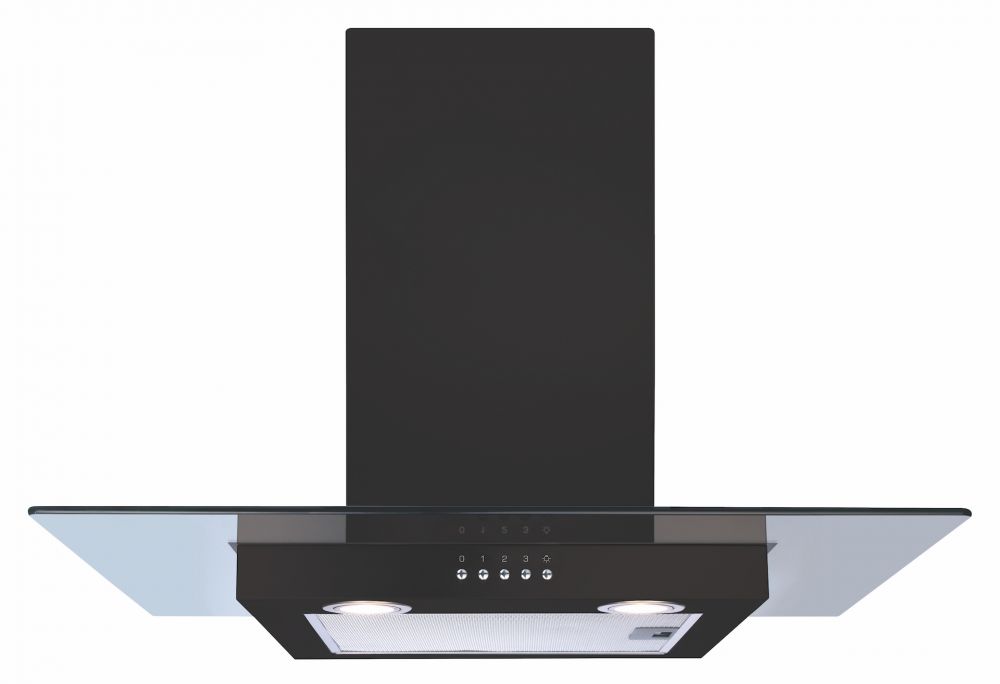 Cda ECN72 70cm Flat Glass Cooker Hood in Black or Stainless Steel