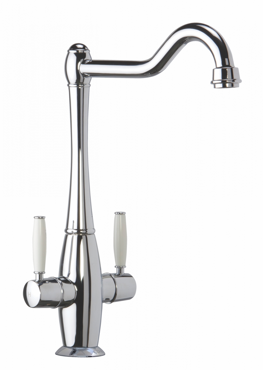 Cda TT50CH quarter turn monobloc tap with a traditional chrome design