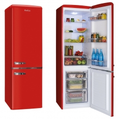 amica fkr29653r 55cm fridge freezer in red