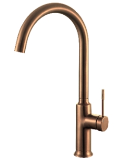 cda tcc5cu swan neck tap in copper finish