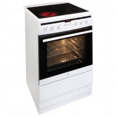 amica 608ce2taw 60cm freestanding electric cooker with ceramic hob in white