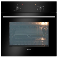 amica asc200bl singe fan oven in black - no timer