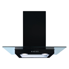 cda ecn62bl 60cm flat glass hood in black