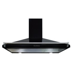 cda ecr90bl 90cm traditional wall mounted cooker hood in black