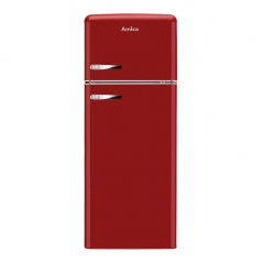 amica fdr2213r 55cm fridge freezer in red