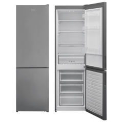 amica fk3293x 60cm low frost fridge freezer in stainless steel effect