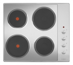 cda he6052ss 60cm 4 plate electric hob in stainless steel