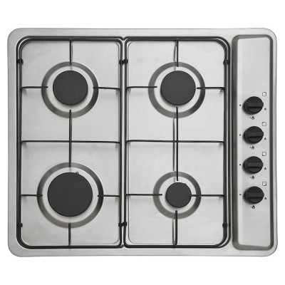matrix mxg060ss 60cm stainless steel 4 zone gas hob