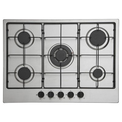 matrix mxg070ss 70cm stainless steel 5 zone gas hob