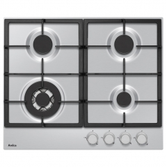amica ahg6200ss 60cm gas hob in stainless steel