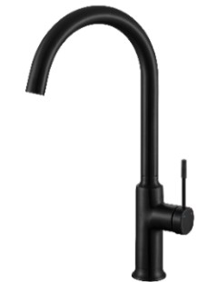 cda tcc5bl swan neck tap in black