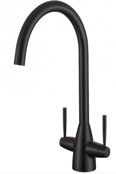 cda tcc7bl twin lever tap in black