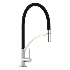 cda tv14 single lever tap with pull-out spout in black, grey or white