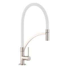 cda tv14wh single lever tap with pull-out spout in white