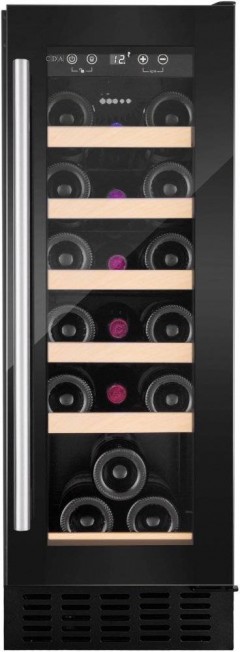 cda wccfo302bl 30cm wine cooler in black