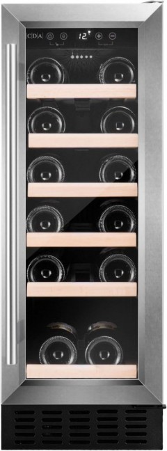 cda wccfo302bl 30cm wine cooler in black