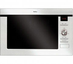 amica amm25bi integrated mircowave in stainless steel 385mm high