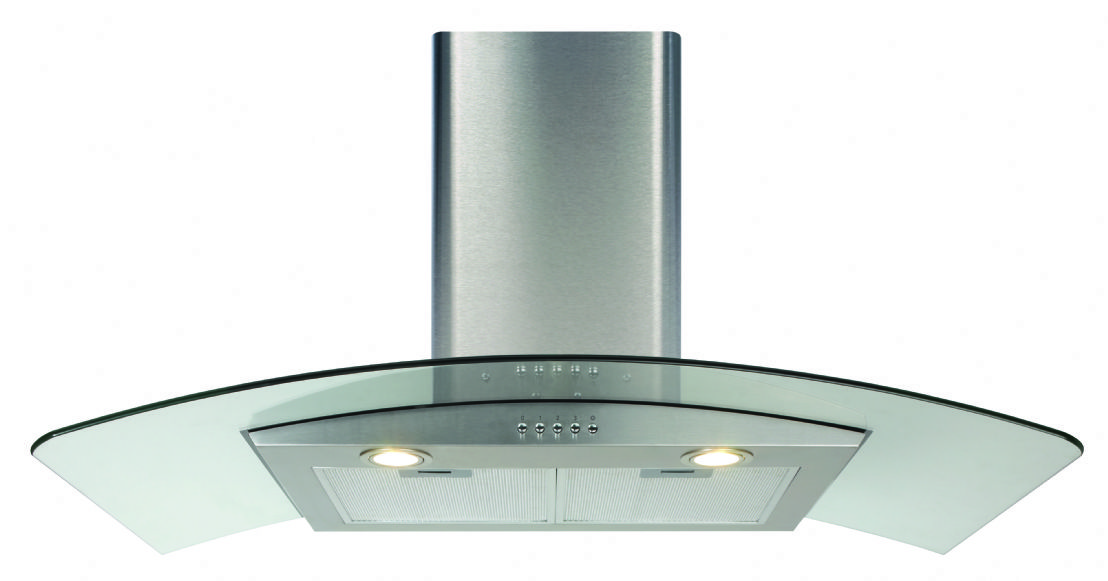 Cda ECP92 90cm Hood in Black or Stainless Steel 500m3hr